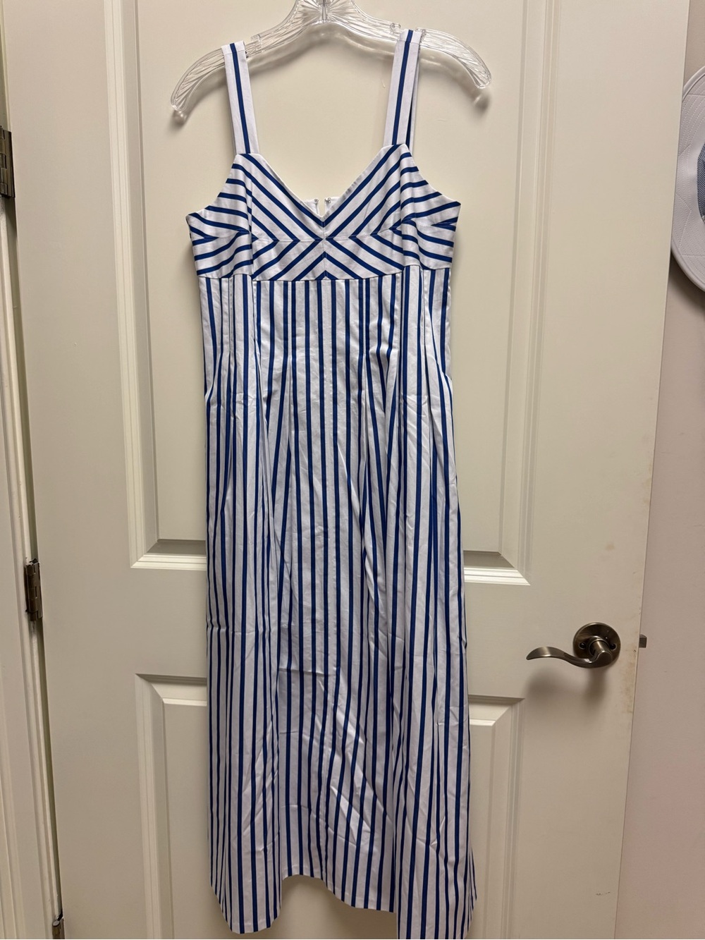 Talbots Blue and White Striped Midi Sundress
